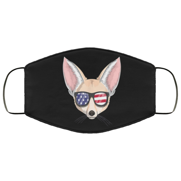 Fennec Fox Patriotic Usa 4th Of July American Face Mask