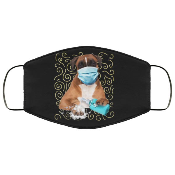 Boxer Dog Wash Your Hand Quarantined 2020 Face Mask