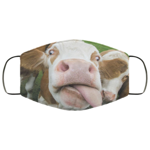 Cow sticking out tongue Face Mask Washable