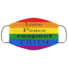 Retro Rainbow Flag Summer Spring Decorative Pride Peace Love Sign Flag Face Mask