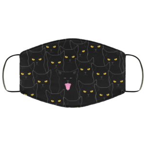 Black Cats Pattern Cloth Face Mask