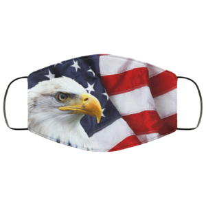 North American Bald Eagle flag Face Mask