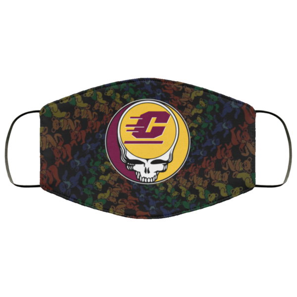 Central Michigan Chippewas Grateful Dead Face Mask