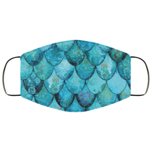 Aqua Turquoise Mermaid Face Mask