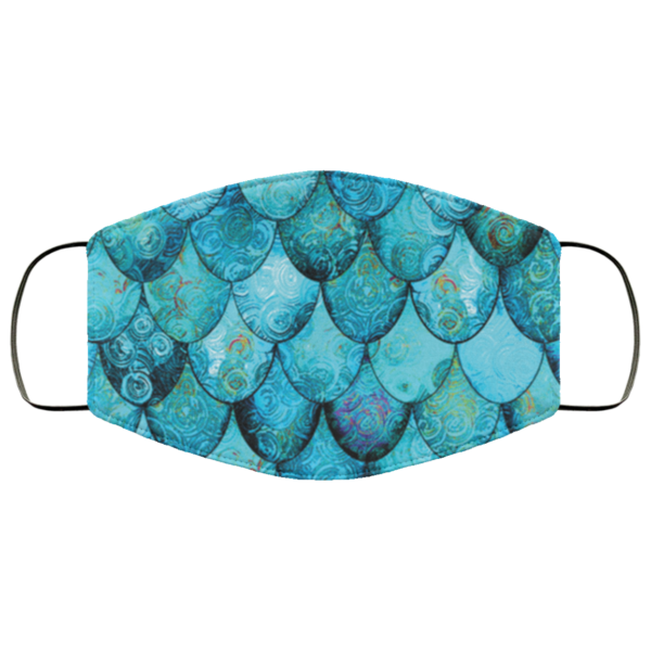 Aqua Turquoise Mermaid Face Mask