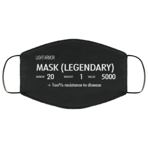 The Elder Light Armor mask legendary Face Mask Washable