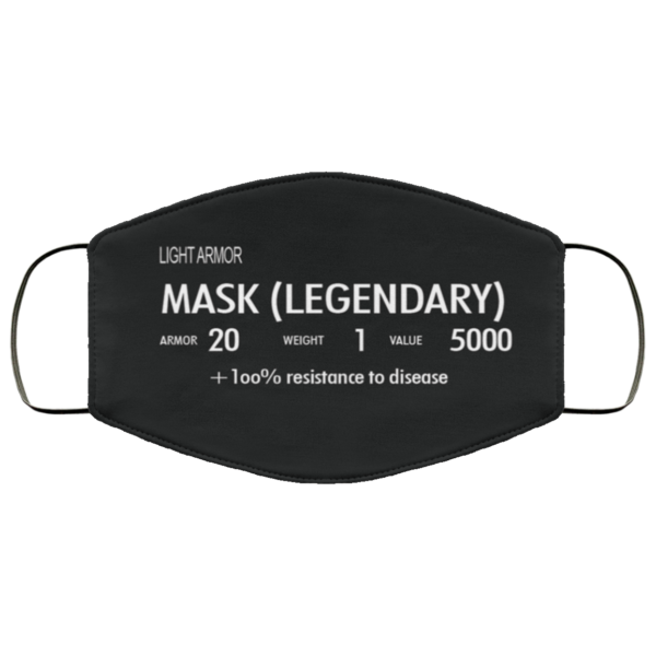 The Elder Light Armor mask legendary Face Mask Washable