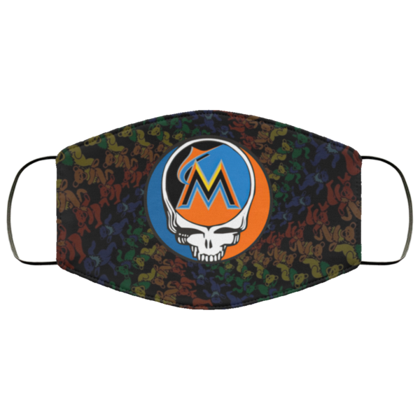 Miami Marlins The Grateful Dead Face Mask