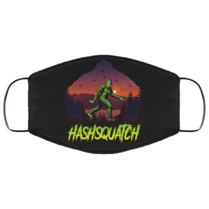 HashSquatch Funny Weed Sasquatch Face Mask Reusable
