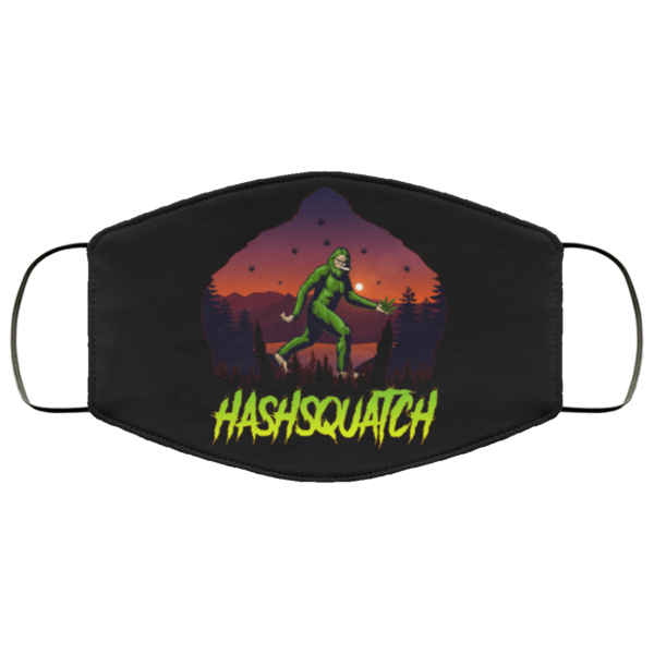HashSquatch Funny Weed Sasquatch Face Mask Reusable