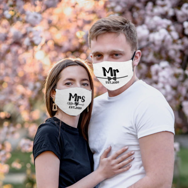 Mr and Mrs Groom 2020 Face Mask