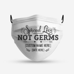 Personalized Spread Love Not Germs Bride And Groom Face Masks
