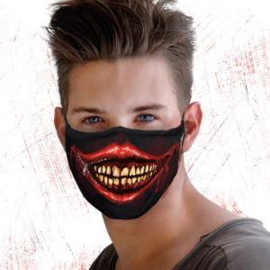 Scary Face Mask  Halloween Face Mask  Evil Smile Face