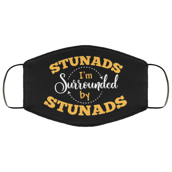 Stunads Im Surrounded By Stunads Funny Face Mask Reusable  Sarcastic Face Mask Reusable