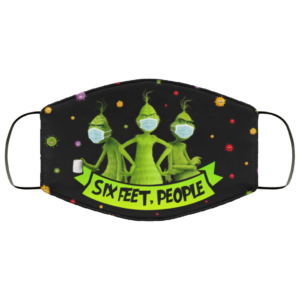 Grinch Six Feet People Funny Grinch Face Mask Cover