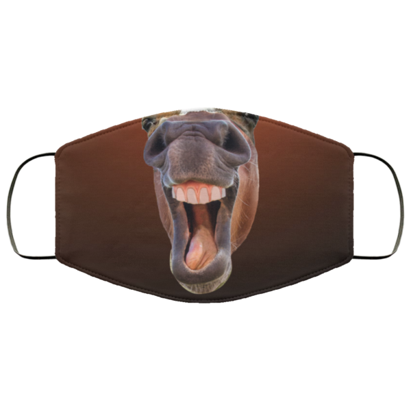 Funny Horse Laughing Face Cute Funny Horse Face Face Mask