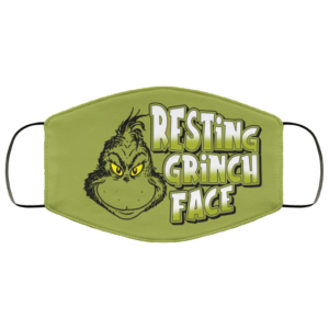 Resting Grinch Face Face Mask