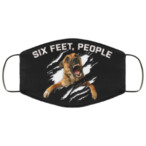 Six Feet People Funny German Shepherd Face Mask