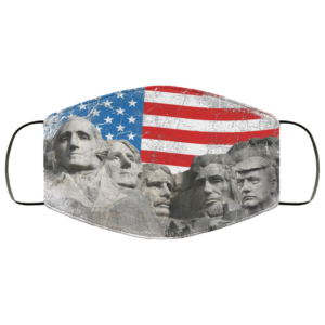 Trump President on Mount Rushmore Face Mask