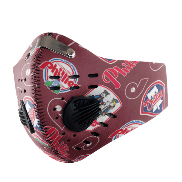 Philadelphia Phillies Sport Mask Activated Carbon Filter PM2 5