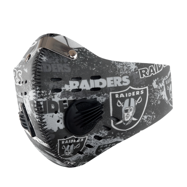 Oakland Raiders Sport Mask Activated Carbon Filter PM2 5
