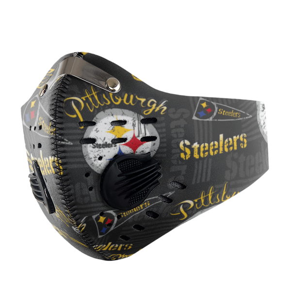 Pittsburgh Steelers Sport Mask Activated Carbon Filter PM2 5