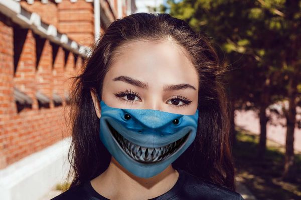 Funny Shark Smiling Face Mask