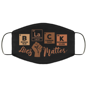 Black Lives Matter Periodic Table Face Mask