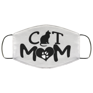 Cute Cat Mom Face Mask   Cat Mom Gift Face Mask