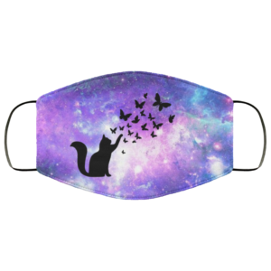 Cat And ButterflyFace Mask Galaxy Mask