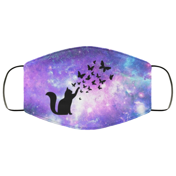 Cat And ButterflyFace Mask  Galaxy Mask