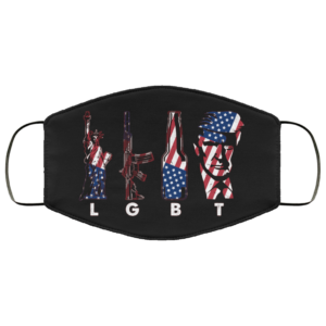 Liberty Gun Beer Trump American Flag Face Mask LGBT Face Mask