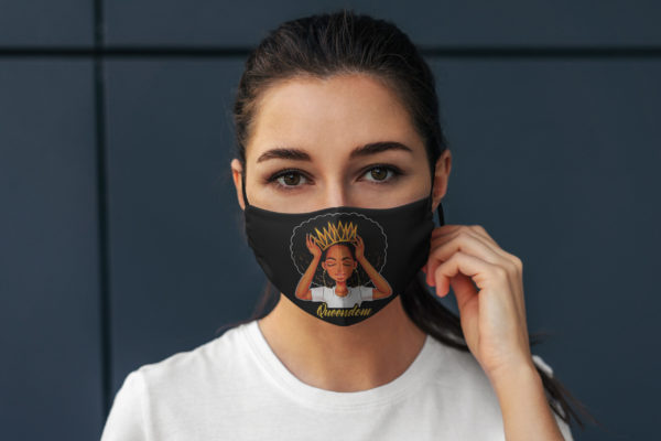 Queendom Melanin Women Cloth Face Mask