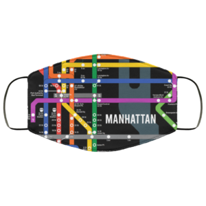 NYC Manhattan Subway Map Face Mask