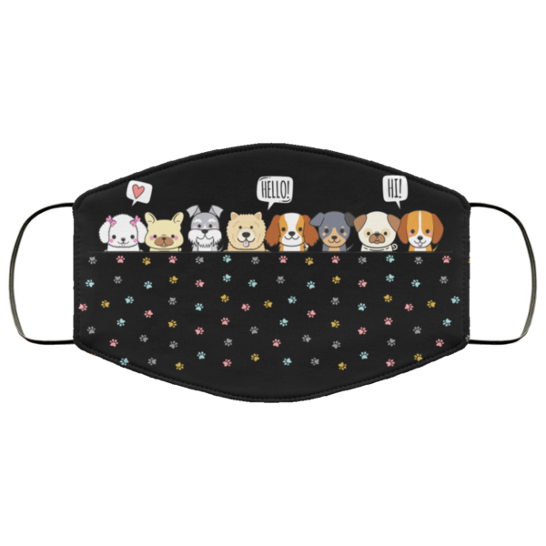 Kawaii Puppy Dog Mom Gifts Cloth Face Mask