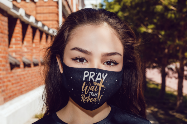 Pray Wait Trust Repeat God Jesus Waymaker Christian Cloth Face Mask