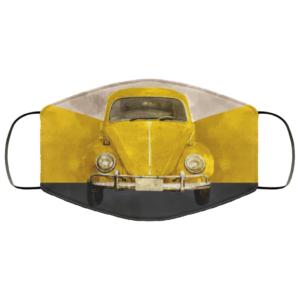 Old Bug Never Die Volkswagen Classic Beetle Bug Retro Yellow Car Face Mask