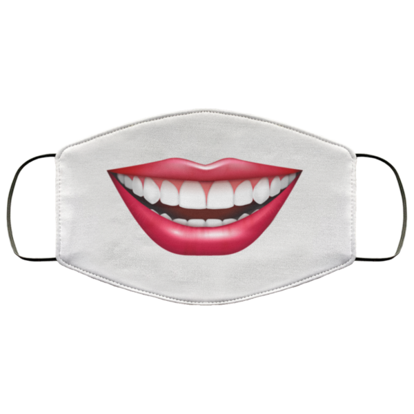Smiling Face Mask  Pink Lips Face Mask