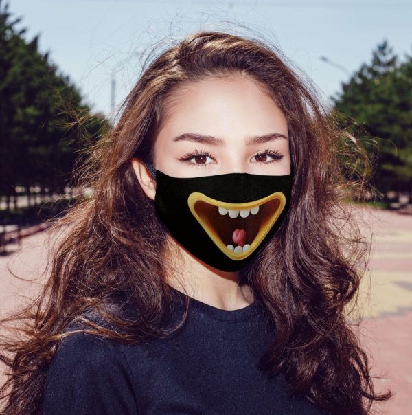 Smiley Mouth Mask  Emoticon Face Mask  Emoji Face Mask