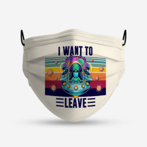 Alien I Want To Leave Funny Face Mask