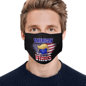 American Virus Cloth Face Mask  Vote Trump Out