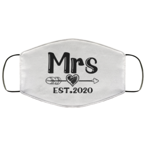 Mr and Mrs Bride 2020 Face Mask