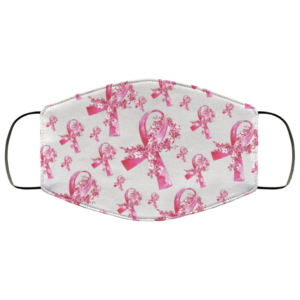 Breast Cancer Ribbon Face Mask  Breast Cancer Awareness Face Mask