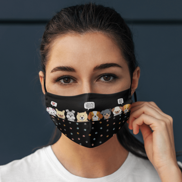 Kawaii Puppy Dog Mom Gifts Cloth Face Mask