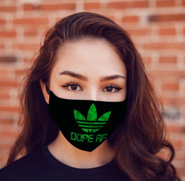 Dope AF Face Mask  Cannabis Face Mask  Weed Cloth Face Mask