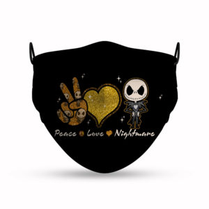 Peace Love Nightmare Face Mask