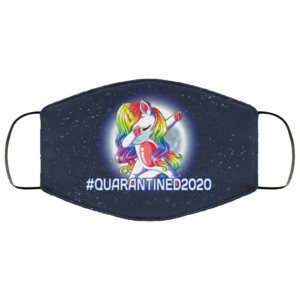 Quarantined 2020 Dabbing Unicorn Face Mask