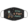 Stay 6 Feet Away Cute Doodle Face Mask