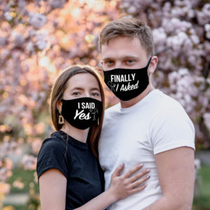 I Said Yes Funny Proposal Gifts Ideas Face Mask Reusable