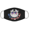Meowica Funny Cat Wearing American Flag Glasses Face Mask